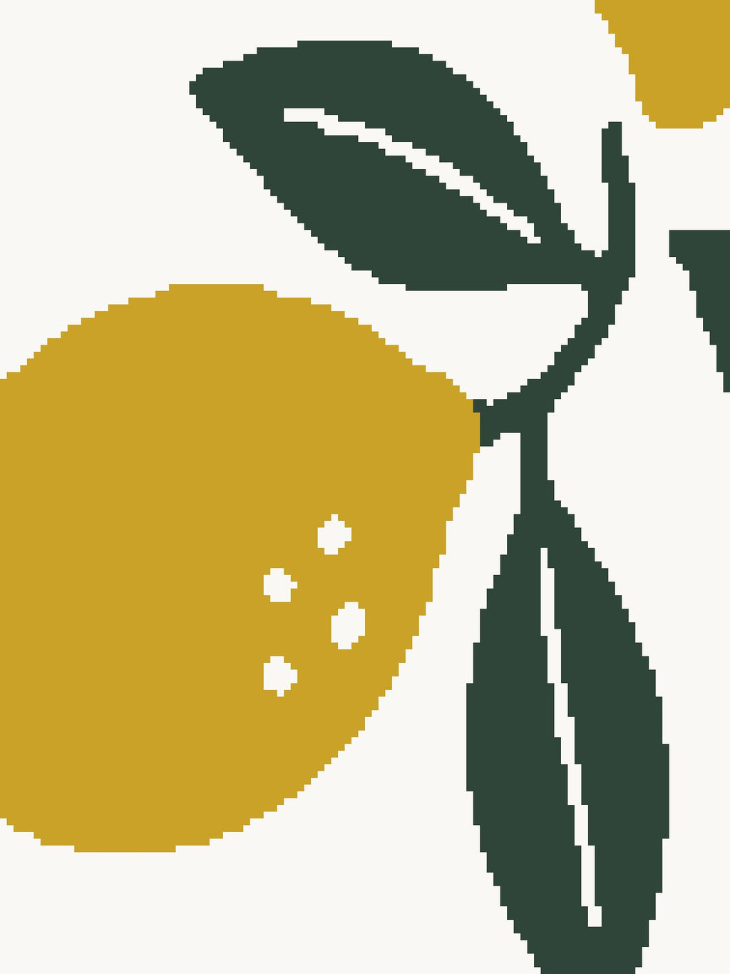 Lemons, the design's own pixels up close